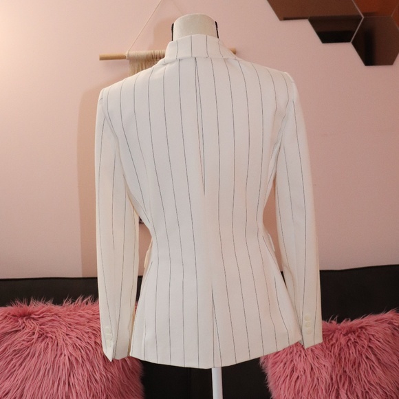 Isabella DeMarco White Striped Blazer - Picture 2 of 6